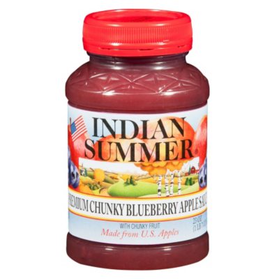 Indian Summer Premium Chunky Blueberry Applesauce (12 pk., 23 oz.)