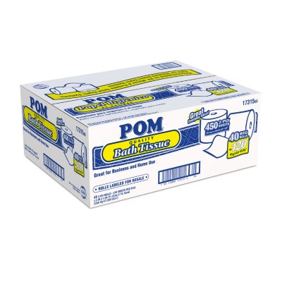 POM - Bath Tissue, 2-Ply, 450 Sheets - 40 Rolls