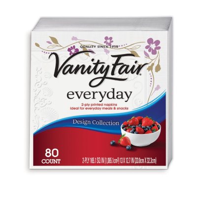 vanity fair 80ct 16pk napkins everyday samsclub