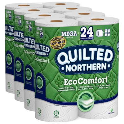 UPC 042000944151 product image for Quilted Northern EcoComfort Toilet Paper (2-Ply, 24 Mega Size Rolls, 308 Sheets/ | upcitemdb.com