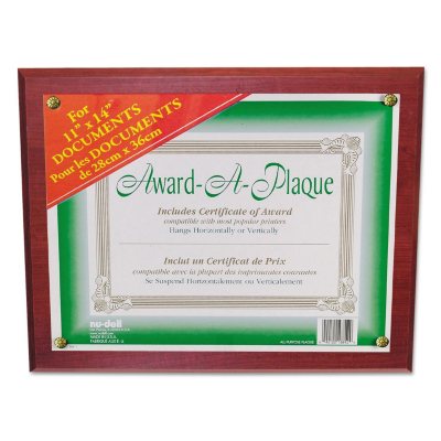 Nu-Dell - Award-A-Plaque Document Holder, 11 x 14 -  Mahogany