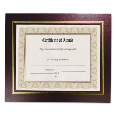 Nu-Dell - Leatherette Document Frame, 8-1/2 x 11, Burgundy -  Pack of Two