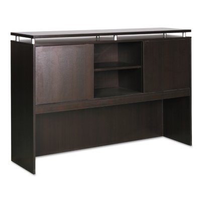 Alera SedinaAG Series Hutch With Sliding Doors - Espresso