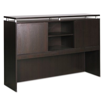 Alera SedinaAG Series Hutch With Sliding Doors - Espresso