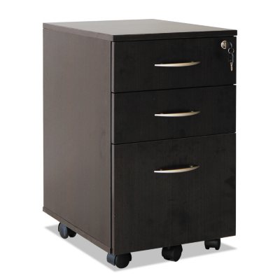 Alera - SedinaAG Series Mobile Box/File Pedestal, 15-5/8"W - Espresso