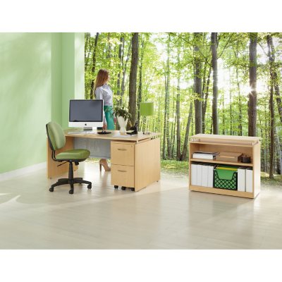Alera SedinaAG Series Bookcase - 2 Shelves - Maple