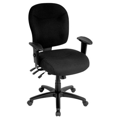 Alera Wrigley Series High Performance Mid-Back Multifunction Chair - Black
