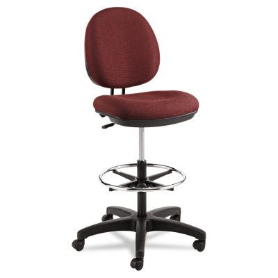 Alera - Interval Series Swivel Task Stool, 100% Acrylic, Tone-On-Tone Pattern, Burgundy