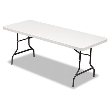 Alera 6' Resin Folding Table, Platinum  ALE65600