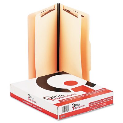 Office Impressions - Manila Classification Folders, Letter, Six-Section - 15 Pack