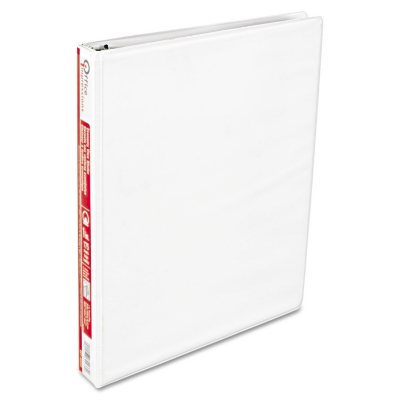 Office Impressions - Economy View Binder, D-Ring, 1" - White