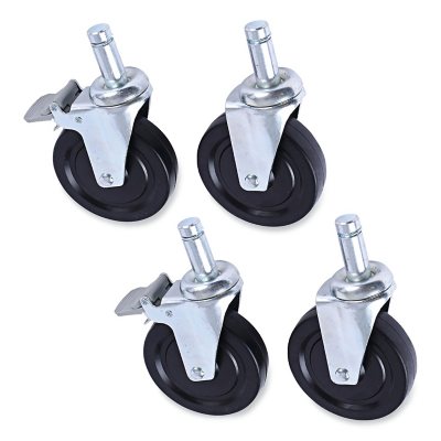 Alera Casters for Wire Shelving Units, Gray - 4 Pack