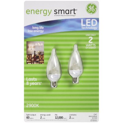 GE energy smart® LED 2 Watt Decorative Bulbs - 2 pk.