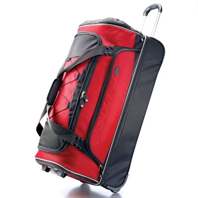 Samsonite 30 Drop Bottom Wheeled Duffel Bag Red eBay