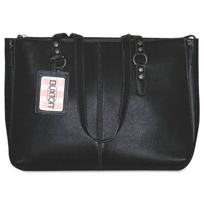 Buxton Madison Tote, Genuine Leather, Black
