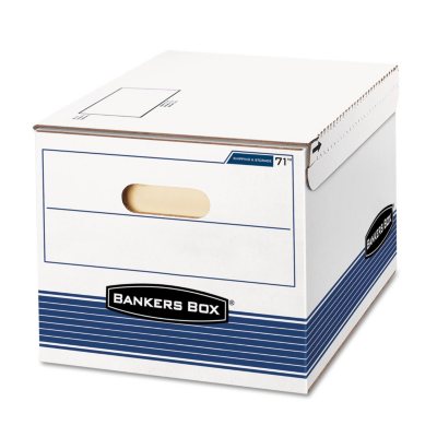 UPC 043859502684 product image for Bankers Box® STOR/FILE Storage Box, Letter/Legal, 12 x 15 x 10, White/Blue,  | upcitemdb.com