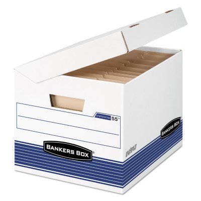 UPC 043859520268 product image for Bankers Box® SYSTEMATIC Medium-Duty Storage Boxes, Letter/Legal, White/Blue, | upcitemdb.com