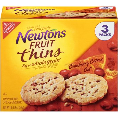 Newton's Cherry Citrus Oat Fruit Thins - 10.5 oz. - 3 pk.
