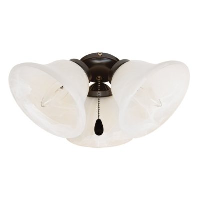 3 Light Shades Ceiling Fan Light Kit by Design House  in Oil Rubbed Bronze