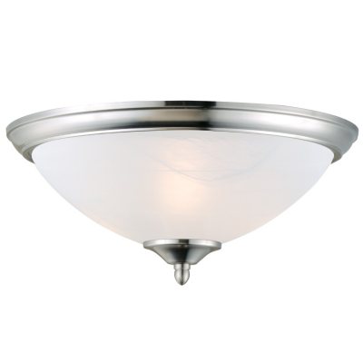 Design House 2-Light Ceiling Mount Trevie Collection Satin Nickel