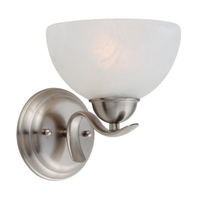 Design House 1-Light Wall Mount Trevie Collection Satin Nickel