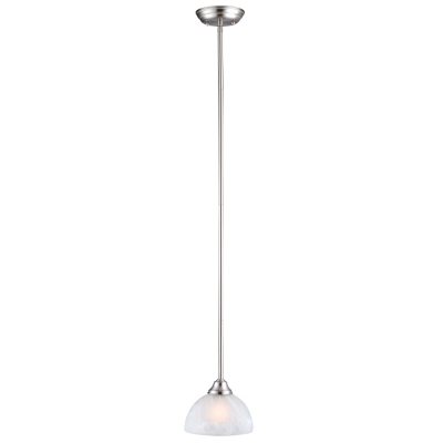 Design House 1-Light Mini Pendant Trevie Collection Satin Nickel