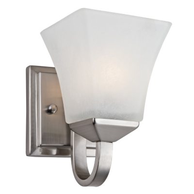 Design House 1-Light Wall Mount Torino Collection Satin Nickel