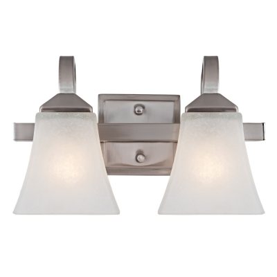 Design House 2-Light Wall Mount Torino Collection Satin Nickel