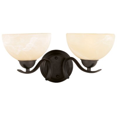 Design House 2-Light Wall Mount Trevie Collection Oil Rubbed Bronze