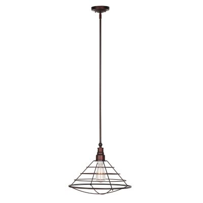 Ajax 1-Light Textured Coffee Bronze Indoor Pendant