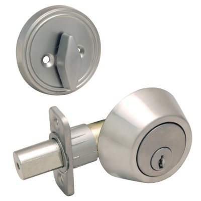 Hardware House Single Cylinder Deadbolt w/ Satin Nickel Finish