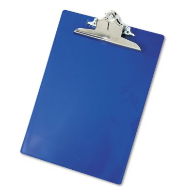Saunders - Plastic Antimicrobial Clipboard, 1" Capacity, Holds 8 1/2"W x 12"H - Blue