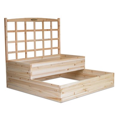 Suncast Cedar Tiered Bed with Trellis