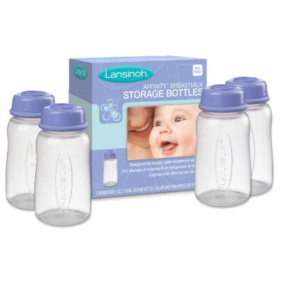 Lansinoh Affinity Breast milk Storage Bottles - 4 pk.