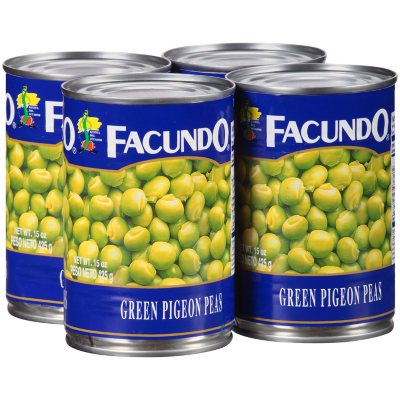 Facundo® Green Pigeon Peas - 15 oz. - 4 pk.