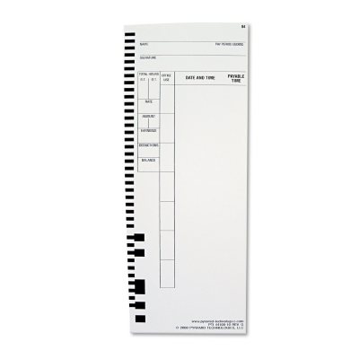 Time Cards For Model 4000-100/Pack