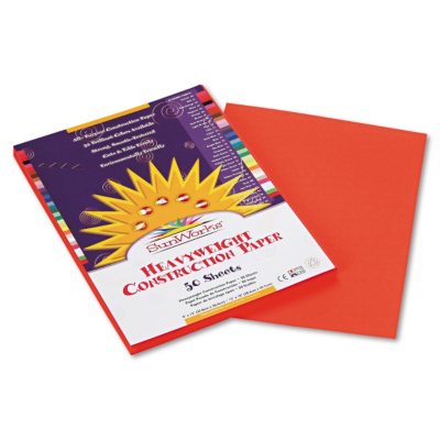 Pacon - Construction Paper, 58 lbs., 9 x 12, Orange, 50 Sheets per Pack