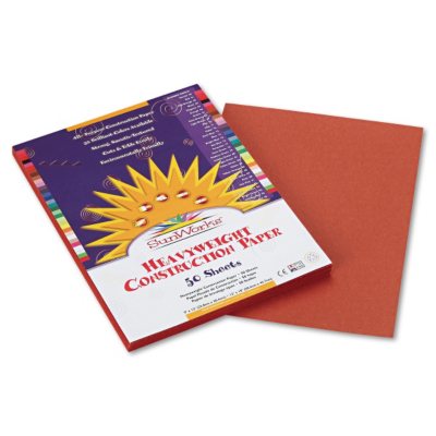 Pacon - Construction Paper, 58 lbs., 9 x 12 - Brown, 50 Sheets per Pack