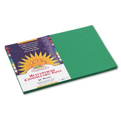 Pacon - Construction Paper, 58 lbs., 12 x 18, Holiday Green, 50 Sheets per Pack