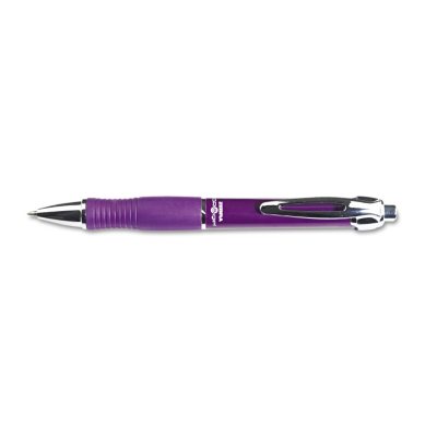 Zebra - GR8 Retractable Gel Pen, Violet Ink, Medium - 12 Pens