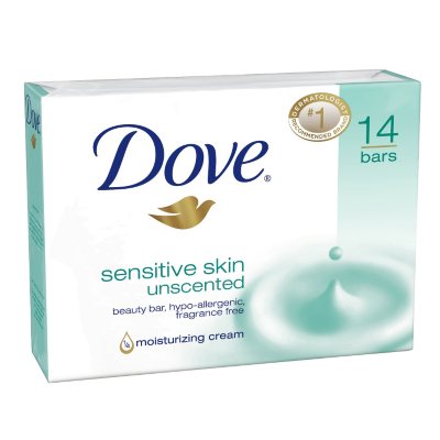 UPC 045893003974 product image for Dove Beauty Bar, Sensitive Skin Unscented - 4 oz. - 14 bars | upcitemdb.com