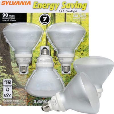 SYLVANIA Energy Saving Flood - 3pk