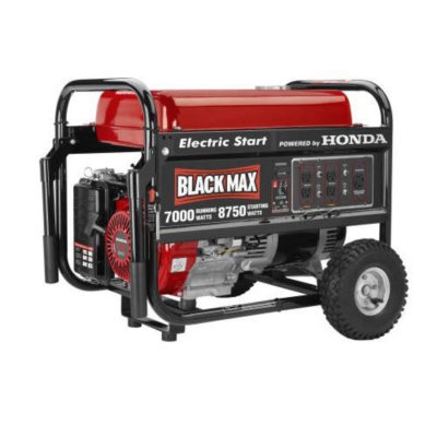 Black max 7000 watt portable power generator powered by honda #2