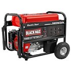 Black Max 7,000 Watt Portable Gas Generator with Electric Start Powered by HondaImage