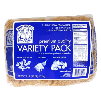 Bakers & Chefs Pasta Variety Pack - 6 / 1 lb. pks.