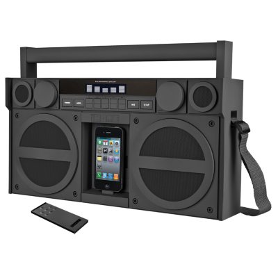iHome Portable FM Stereo Boombox for iPhone/iPod