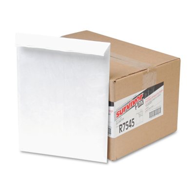 Quality Park - Tyvek Air Bubble Mailer, Self-Seal, Side Seam, 10 x 13, White, 25 per Box