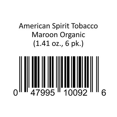 American Spirit Tobacco Organic Maroon Pouches - 1.41 oz. - 6 ct.