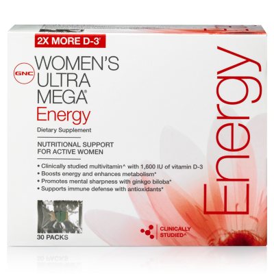 GNC Women's Ultra Mega Energy Vitapaks - 30 pks.