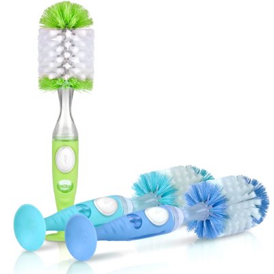 Nuby Soap Dispening Bottle Brush, Boys - 3 pk.